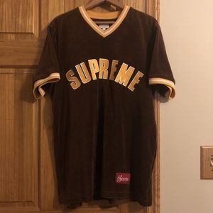 Supreme Velour Baseball Jersey